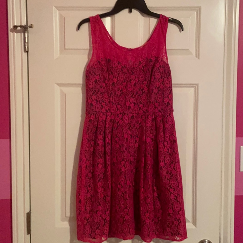 NEW Betsy Johnson pink lace dress size 10